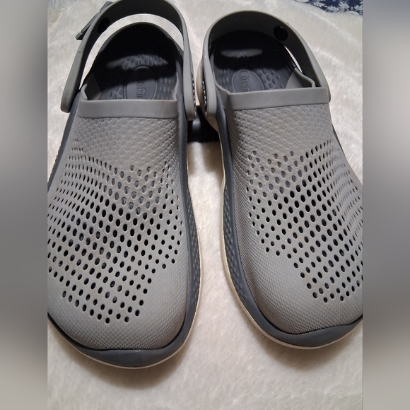 CROCS Shoes - CROCS Gray Sandals Lightweight Perforated Design